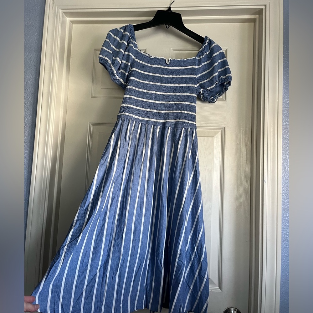 New striped midi dress